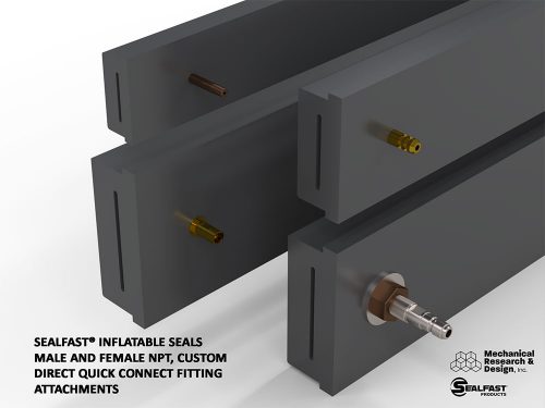 INFLATABLE SEAL FITTINGS; RING SEAL; AIR BLADDER; PNEUMATIC SEAL; HYDRAULIC SEAL; SEALFAST® ELASTOMERS; SEALFAST® PRODUCTS; SEALFAST® INFLATABLE SEAL; SEALFAST® MECHANICAL SEAL; MECHANICAL RESEARCH & DESIGN, INC.