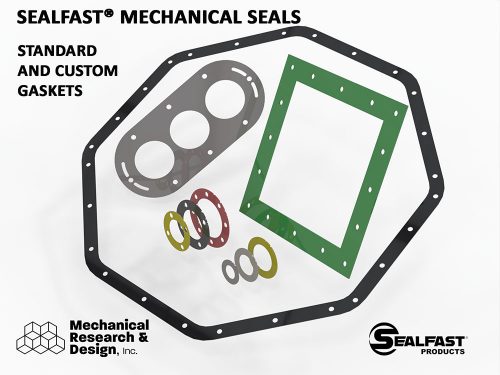 MECHANICAL SEAL; FLANGE GASKET; CUSTOM GASKET; SQUARE GASKET; RECTANGULAR GASKET; SPLIT SEAL; SHAFT SEAL; ANNULAR SEAL; SEALFAST® ELASTOMERS; SEALFAST® PRODUCTS; SEALFAST® INFLATABLE SEAL; SEALFAST® MECHANICAL SEAL; MECHANICAL RESEARCH & DESIGN, INC.