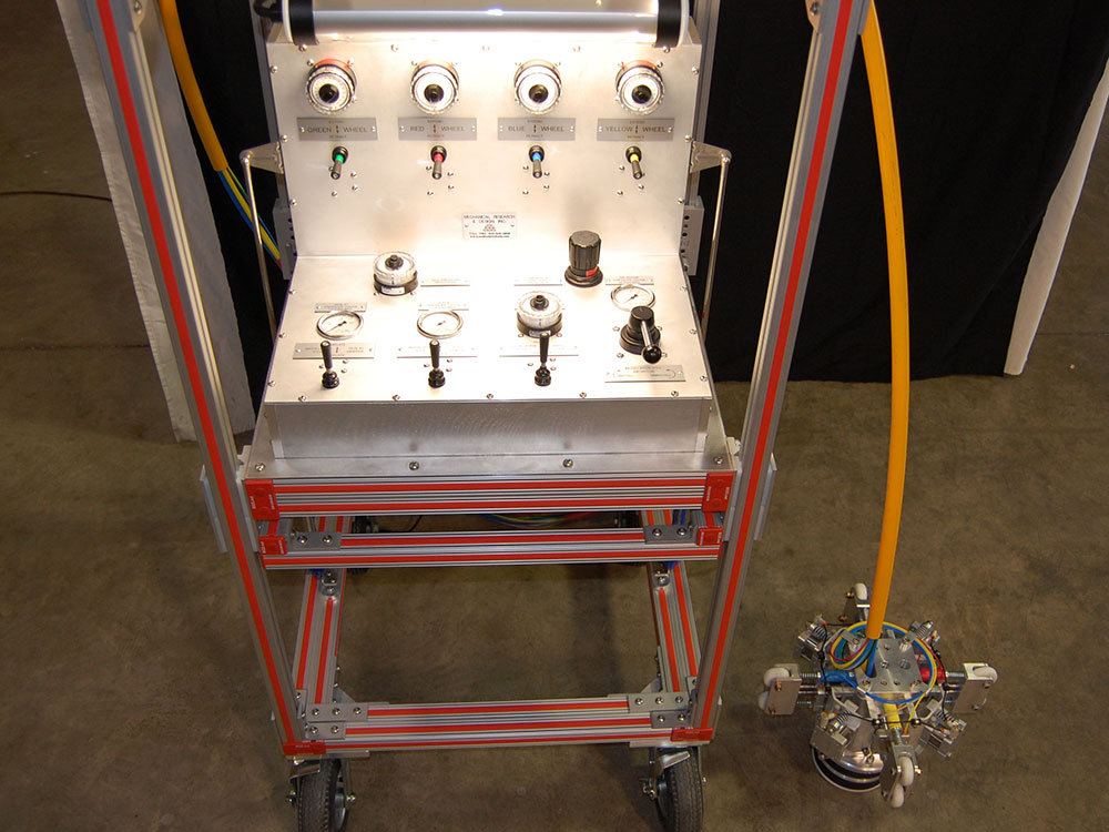 CONTROL PANEL; TEST CART; PRODUCT TESTING; PRODUCT LEAK TESTING; RESEARCH & DEVELOPMENT; MRD INDUSTRIAL; SEALFAST® PRODUCTS; MECHANICAL RESEARCH & DESIGN, INC.