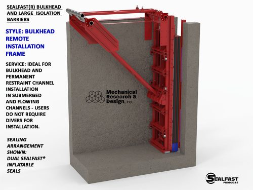 Remote Installation Bulkhead, Channel Bulkheads and Barriers, Anchor Restraint Bulkhead and Barrier, Large Pipe Plugs, Tunnel Plugs and Bulkheads, SEALFAST® Products | Large Isolation Barriers and Bulkheads | Mechanical Research & Design, Inc., Manitowoc Wisconsin U.S.A.